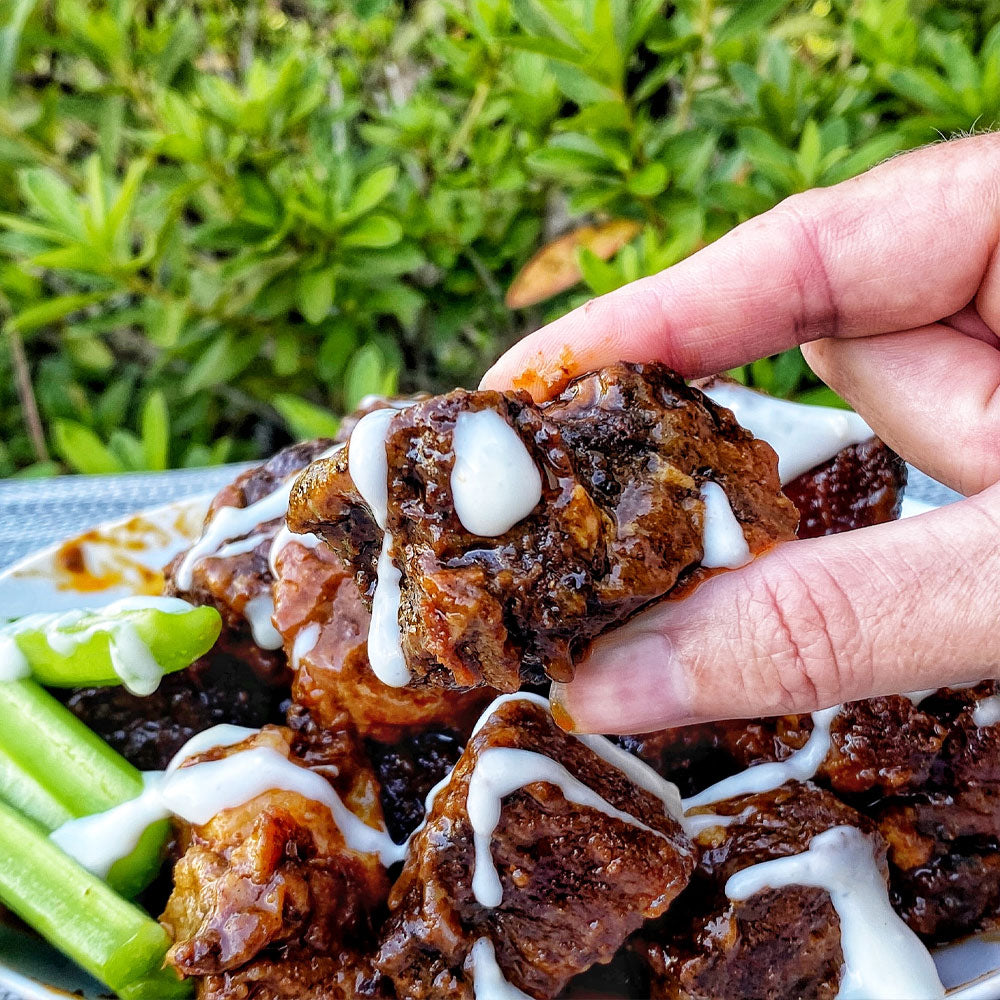 Buffalo Pork Belly Burnt Ends | Smoky, Tender, and Loaded with Flavor
