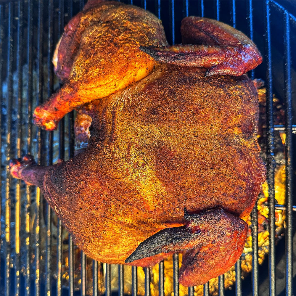 Cherry Spatchcock Chicken | Juicy, Crispy, and Smoked to Perfection