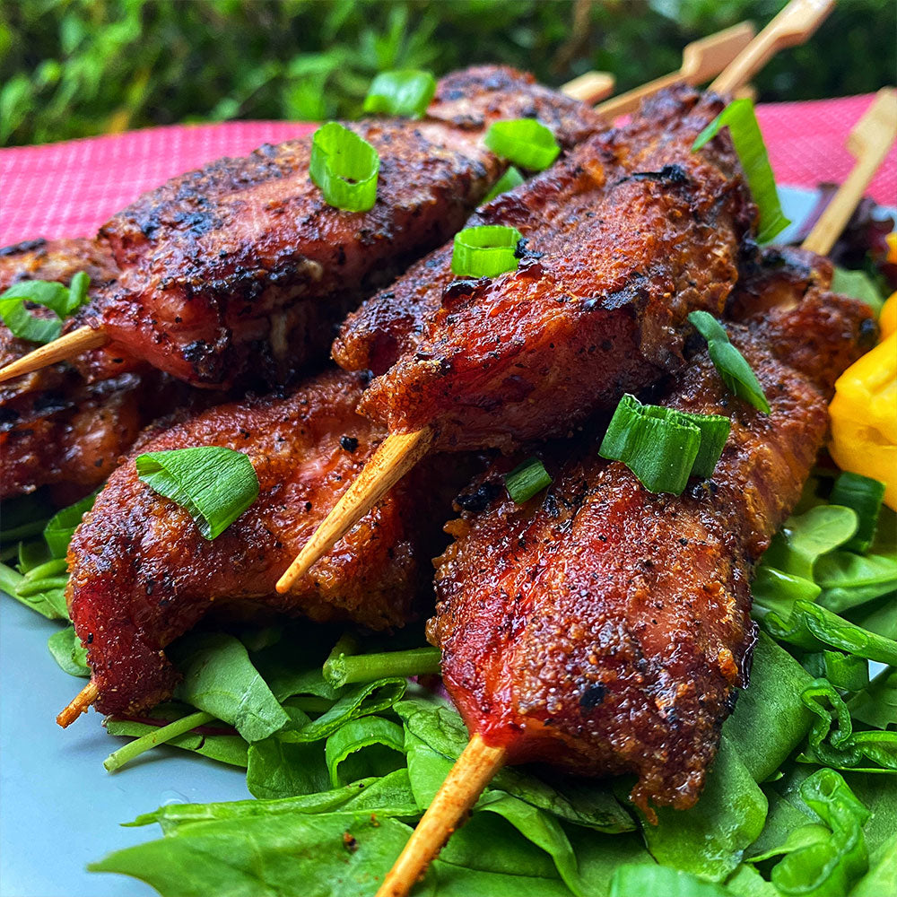 Smoked Pork Belly Skewers